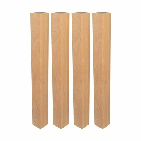 OUTWATER Architectural Products by 35-1/4in H x 3-1/2in Wide Solid Cherry Wood Island Leg, 4PK 5APD11919